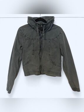 Olive Green Lightweight Zip-Up Jacket